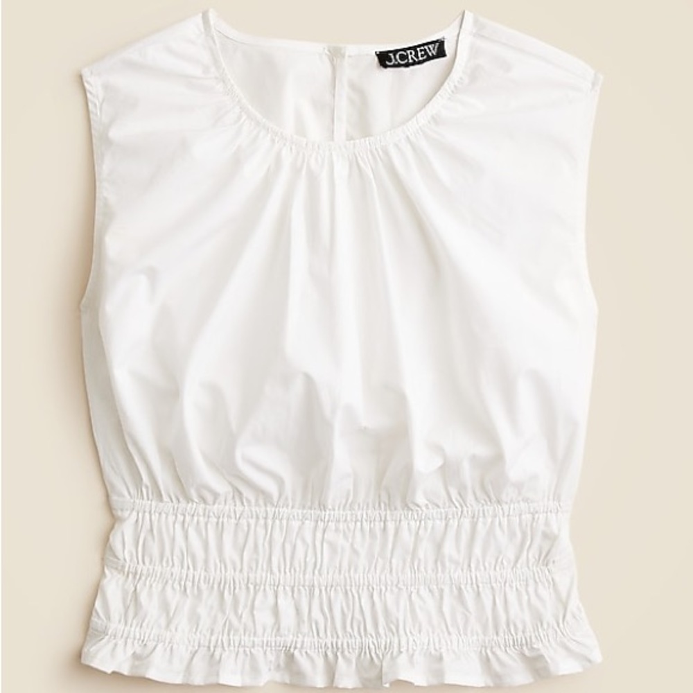 J Crew Hyacinth Top in Cotton Poplin in White Size XS NWT - Picture 4 of 10